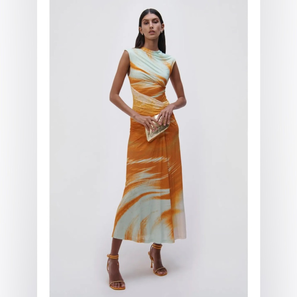 Simkhai Acacia Marble Print Maxi Dress -Size XS